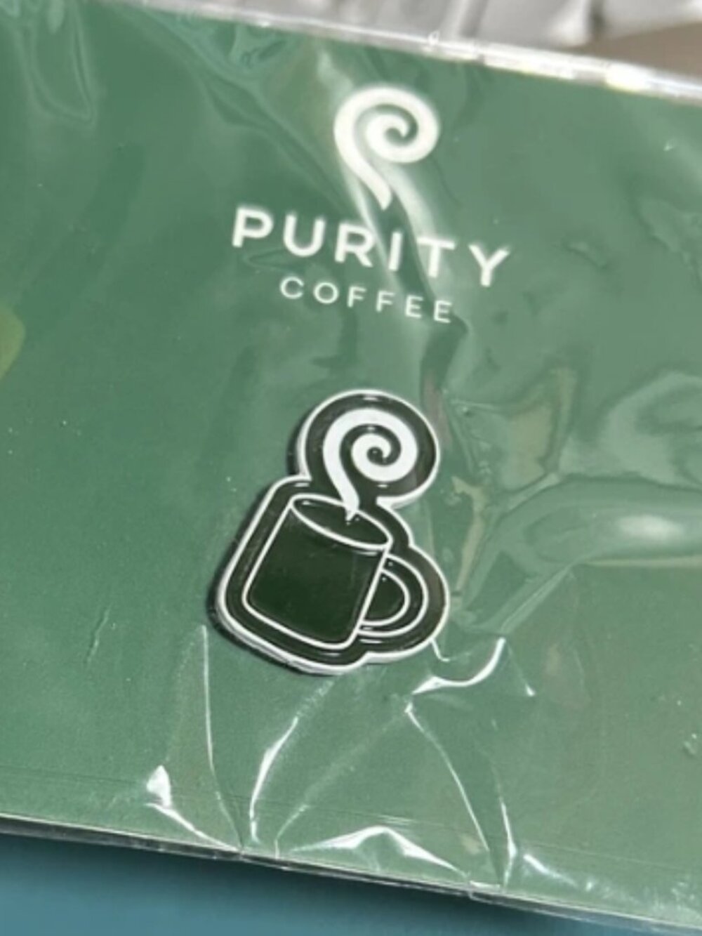 New Purity Coffee Enamel Coffee Mug Logo Pin (NIP)